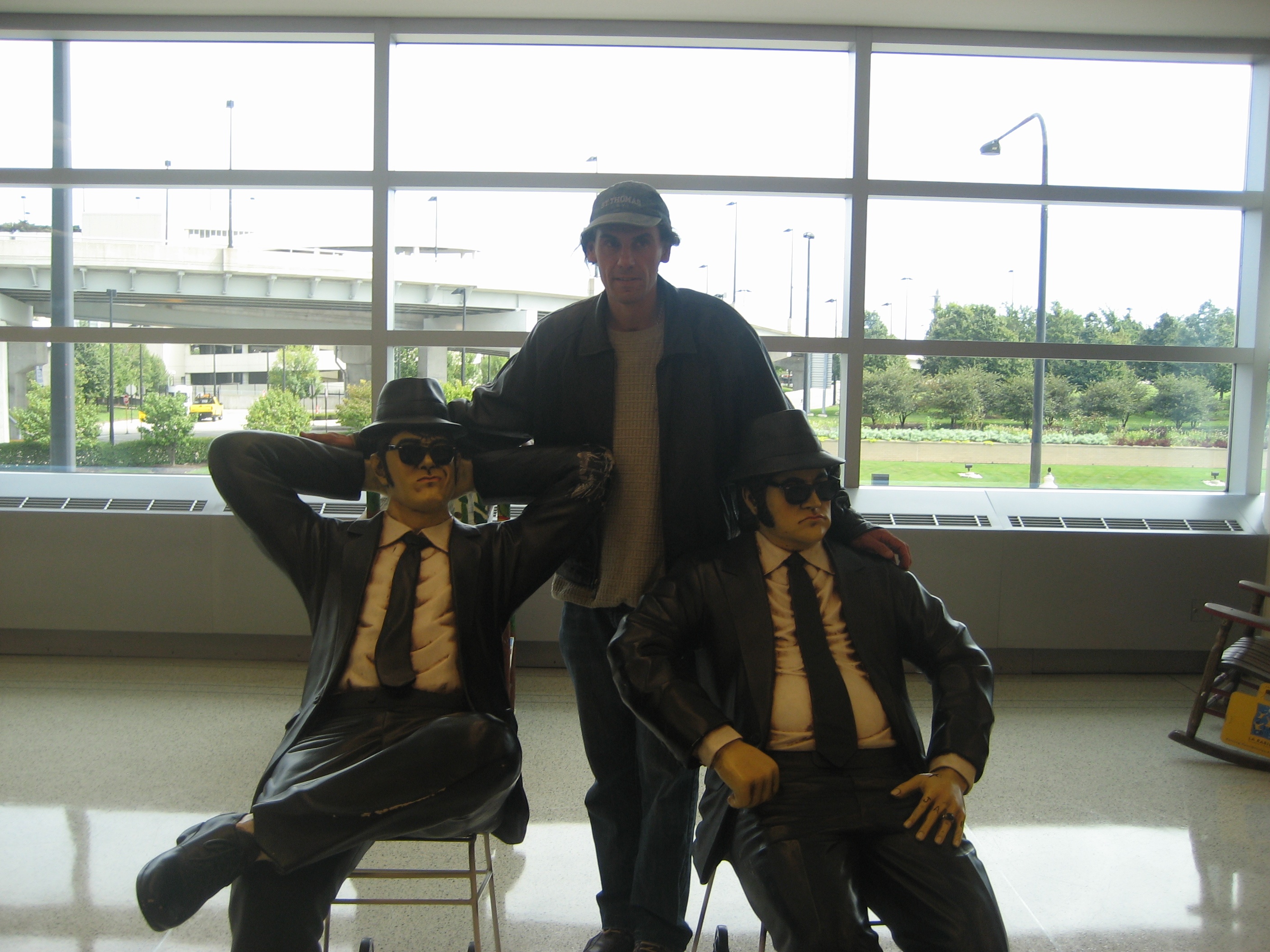 Darrin Andrew  La Morte visits Jake Blues and  Elwood at Chicago Midway Airport